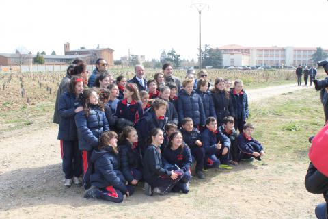 los escolares con el alcade de Valladolid 